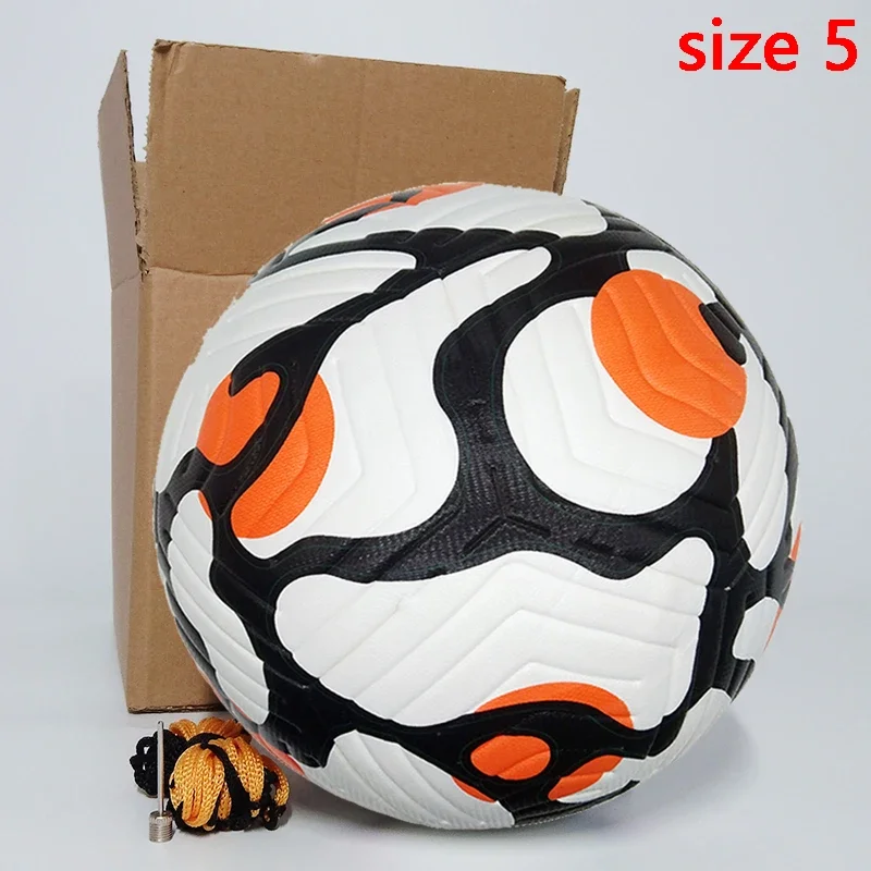 thumbnail image 1 of Balón de fútbol de PU sin costuras para entrenamiento de fútbol, de alta calidad, tamaño 5, regalo para adultos y niños, 1 of 5