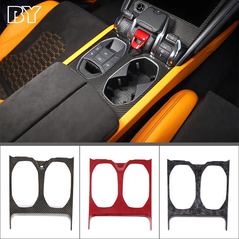 

Car Styling Central Control Decoration Sticker For Lamborghini URUS 2018-2021 Water Cup Storage Panel Trim Auto Accessories