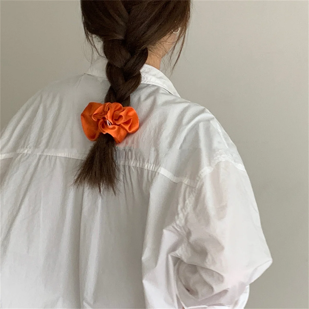 

Резинки для волос атласные яркие однотонные оранжевые большие размеры винтажные элегантные эластичные резинки для волос женские аксессуары для волос