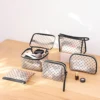 5pcs/Set Mesh Makeup Bags Black&Heart Portable Cosmetic Pouches Washbag 3