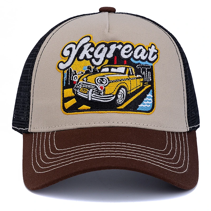 Hot Sale Unisex Baseball Cap Classic Vintage Car Pattern Mesh Cap Men And Women Breathable Streetwear Summer Trucker Hat