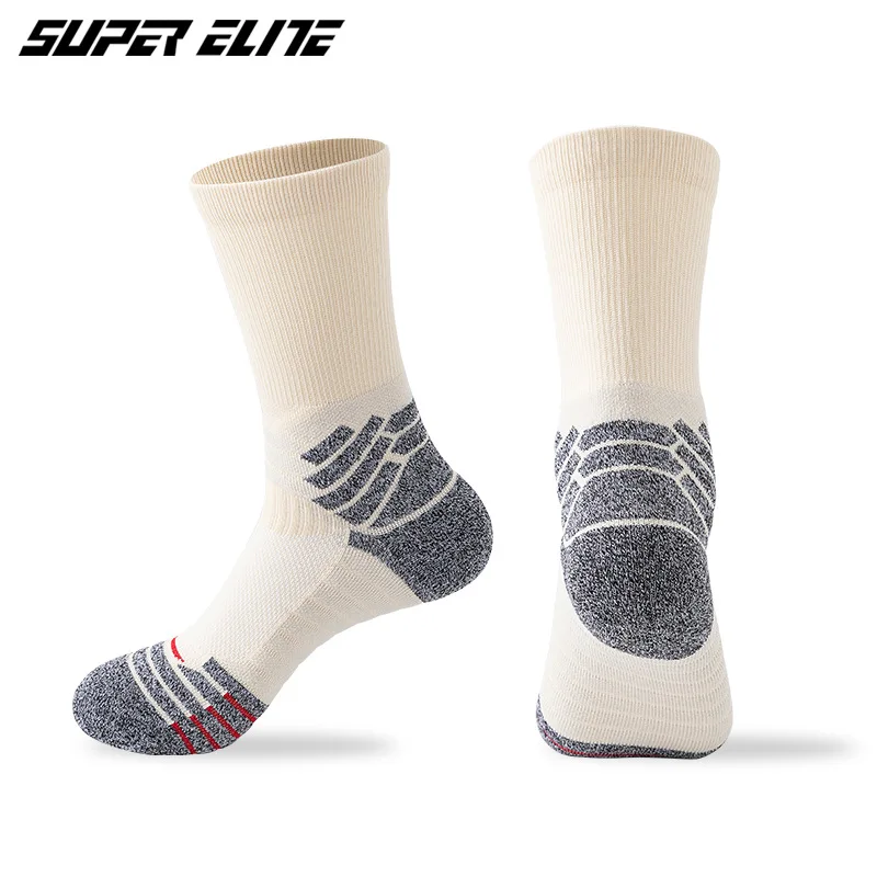 

New Men Towel Bottom Professional Basketball Socks Comprehensive Training Socks High Top Sports Socks Running Cycling SKG038