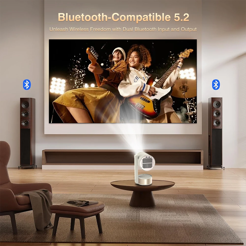 VOXFLIX H6 PRO mini 700ANSI 4k Projector Android 12 1080P Wifi6 Autofocus Automatic keystone correction 5.0 Home Cinema beamer