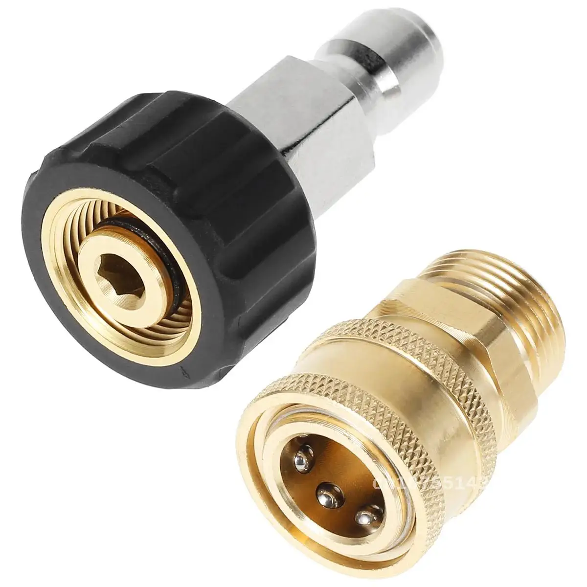 

Quick Coupler Washer Accessories Pressure Washer Adapter M22 14mm To 3/8 5000PSI Pressure Washer Fitting Connect Swivel Power