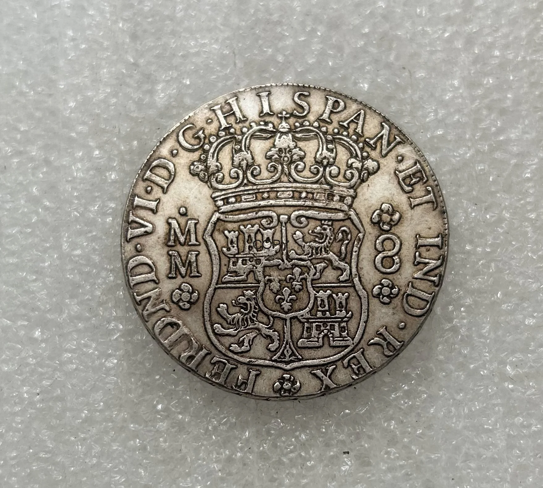 1756 8 MM Mexico Coin Reales-Fernando VI Cupronickel Plated Silver Collectibles Copy Coins Commemorative Coin Antique Coins Commemorative Coins