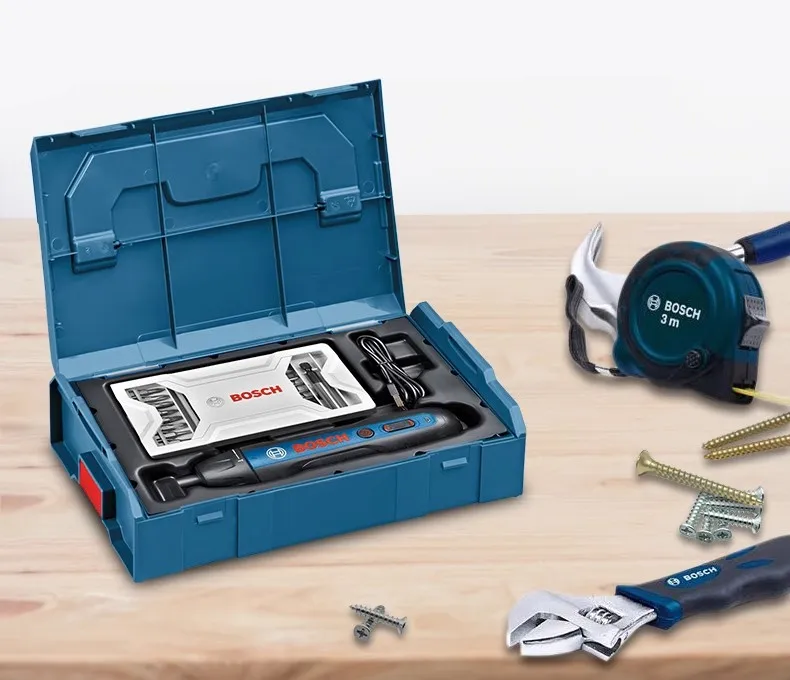BOSCH 6 그리드 도구 보관 케이스, 낙하 방지 내구성 PP 플라스틱 도구 상자, 이동식 그리드 도구 키트, 휴대용 미니 쌓을 수 있는 도구 상자
