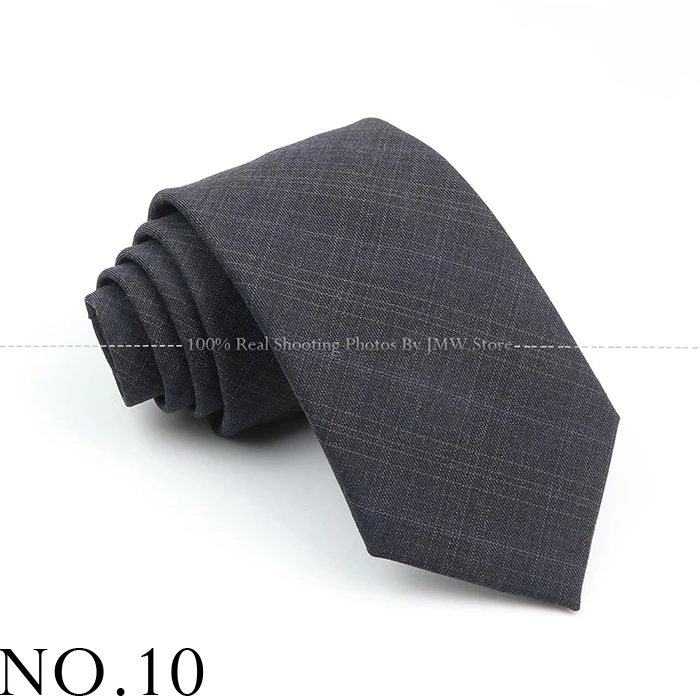 Herren Krawatten 7cm klassische Wolle handgemachte dünne graue karierte Krawatten gestreiften schmalen Kragen schlanke Kaschmir lässige Krawatte Accessoires Geschenk – Detail 10