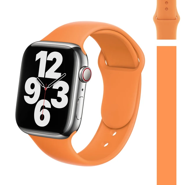 Silicone Strap for Apple Watch Band 45mm 41mm 44mm 40mm 42mm 38mm Correa Watchband Armband Bracelet iWatch Series 7 SE 6 5 4 3 2 52