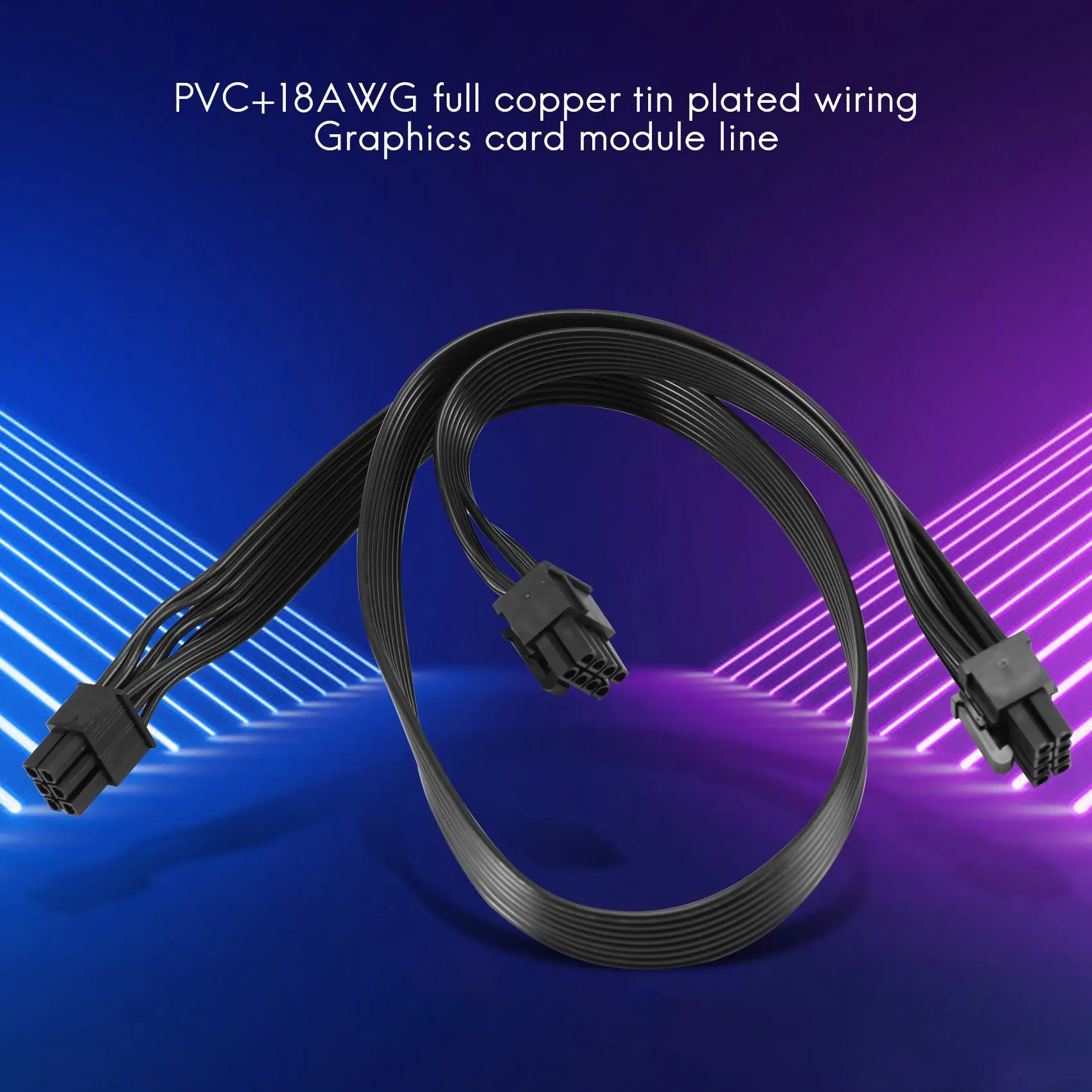 

PCI-E 6 Pin to 2 Ports 6+2 Pin Power Supply Cable 6Pin to 8Pin for Cooler Master V Series V850 V700 V1000 Modular PSU