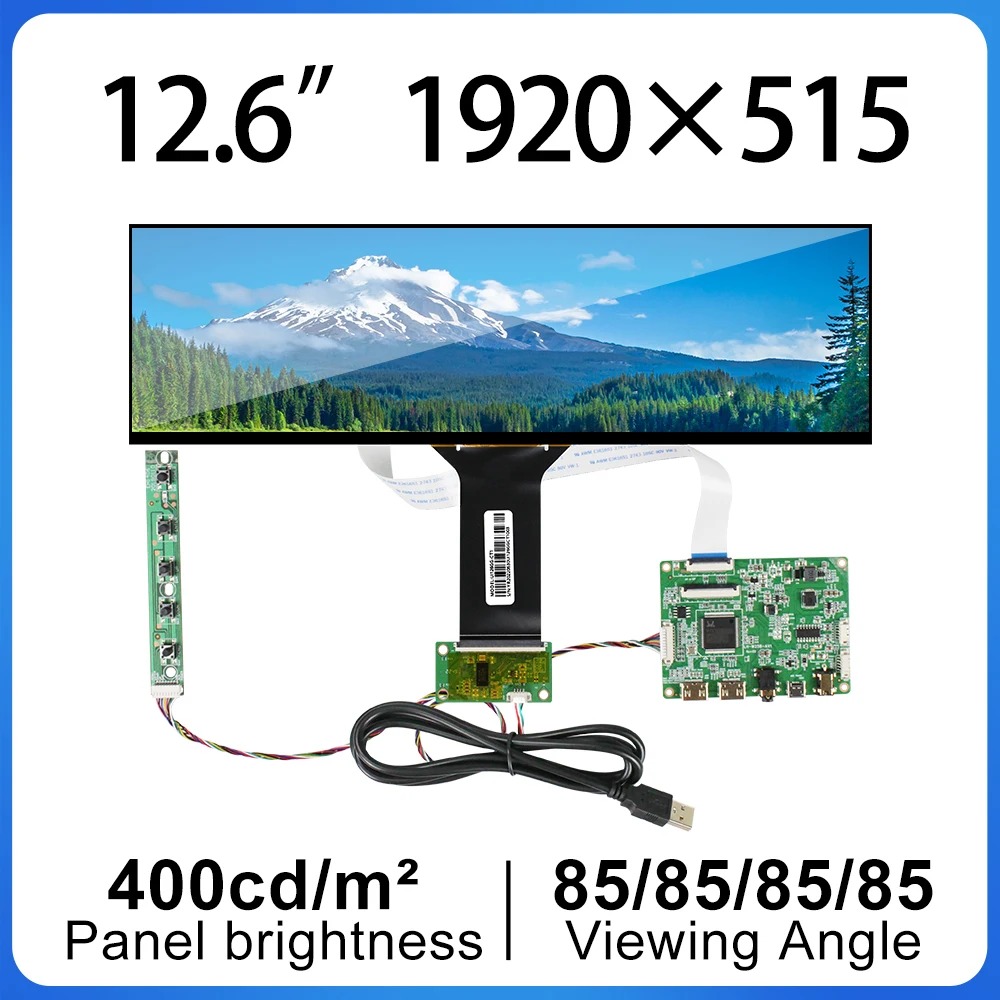 

Original BOE 12.6 Inch NV126B5M-N42 NV126B5M 1920x515 SRGB TFT Touch Lcd Display Screen With Board eDP 30 Pins Gaming Display