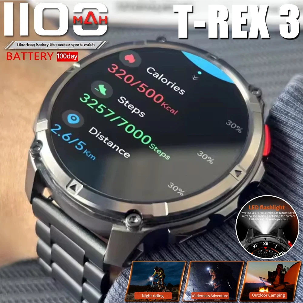 2026 Ne GPS Outdoor Sports Bluetooth Smartwatch With 1100mAh Battery Waterproof to 30M for Running and Swimming Men Smart Watch 1