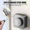 Stainless Steel Retractable Clothesline Non-Sagging Clothes Line Indoor Outdoor Heavy Duty Extendable Washing Line Space-Saving 3