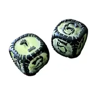 Glowing Dice 6 Sided Resin Dice Luminous Dice Ornament Horror Novelty Ornament Halloween Style Retro Ornaments Mini Skeleton 1