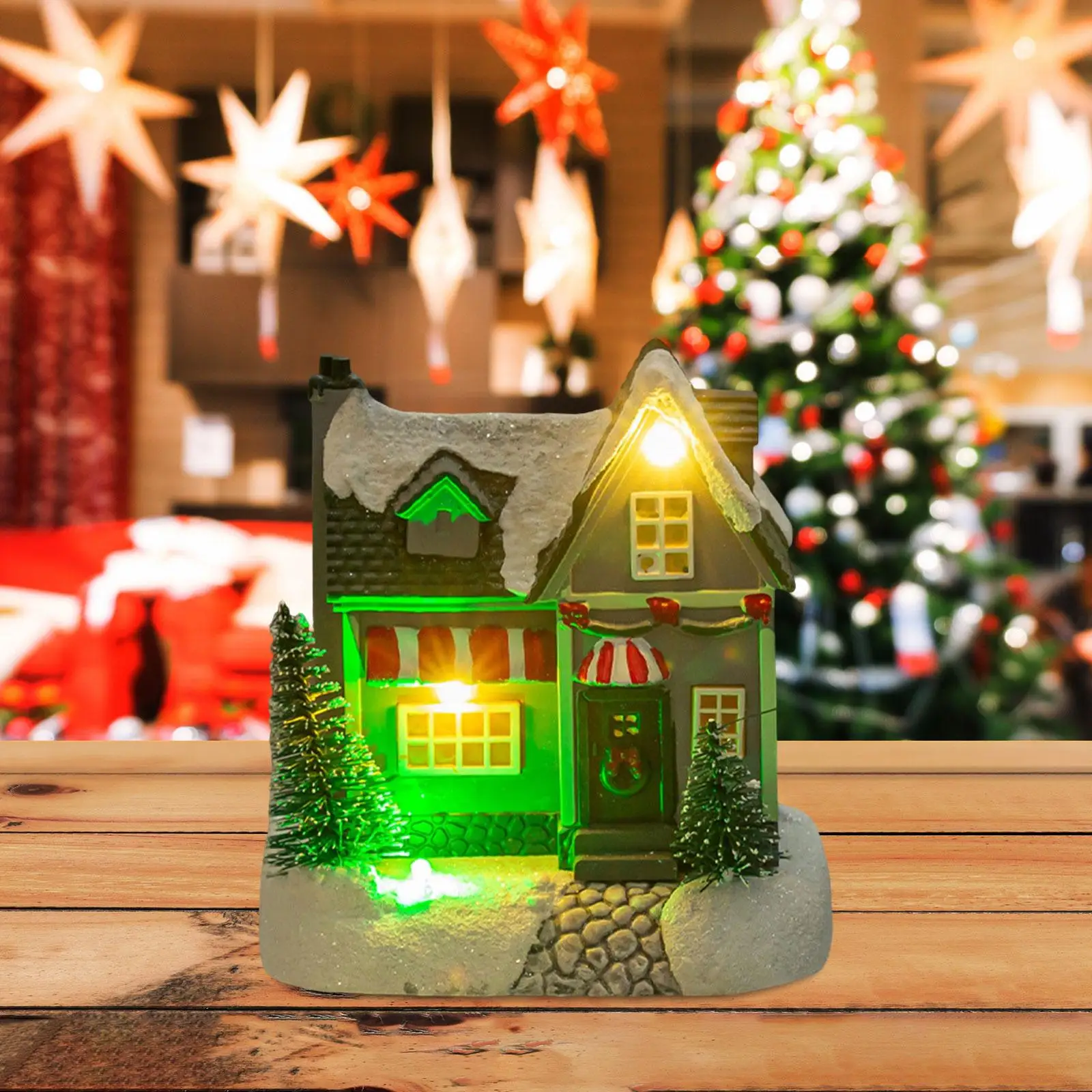 Lighted up Christmas Village House Christmas Scene House Home Collectible