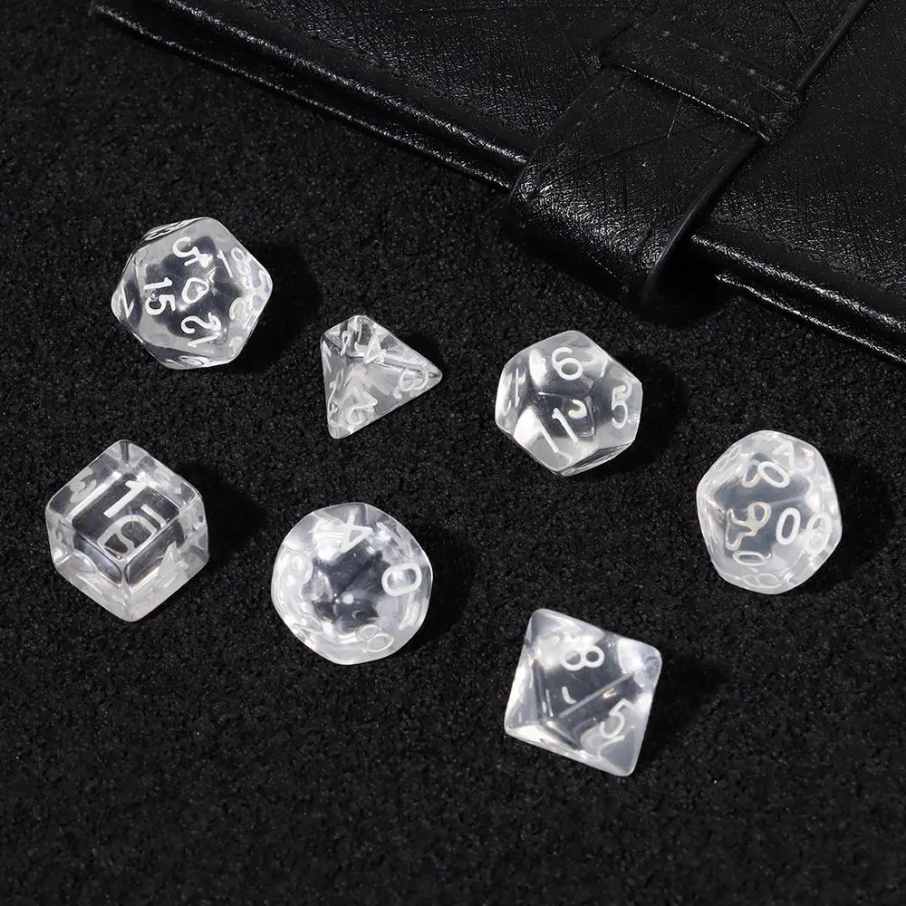 14Pcs Polyhedral Dice Set Resin Dices Table Games Accessory D6 D8 D10 D12 D20 For D&d DND