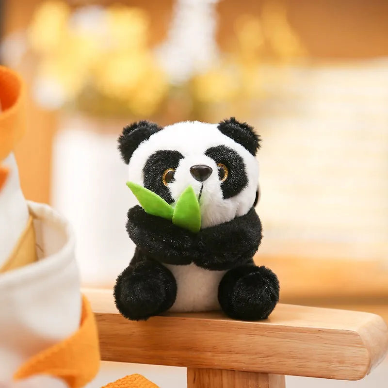 

10cm Kawaii Small Animal Plush Toy Cute Soft Stuffed Cartoon Panda Dolls Keychain Bag Pendant Toys for Kids Girls Birthday Gifts