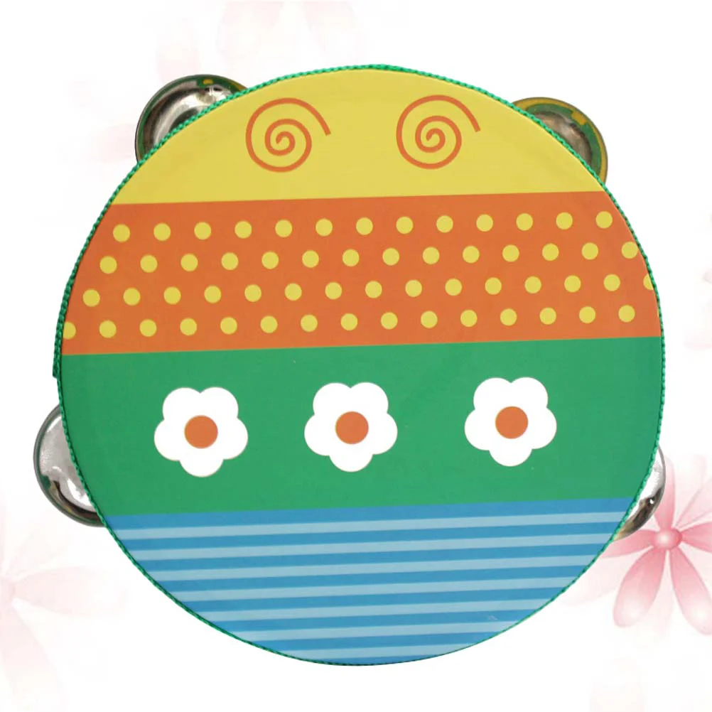 15Cm Hand Drum Tambourine Wood Construction Musical Instrument Children Percussion Toys Educational Play Set Baby First