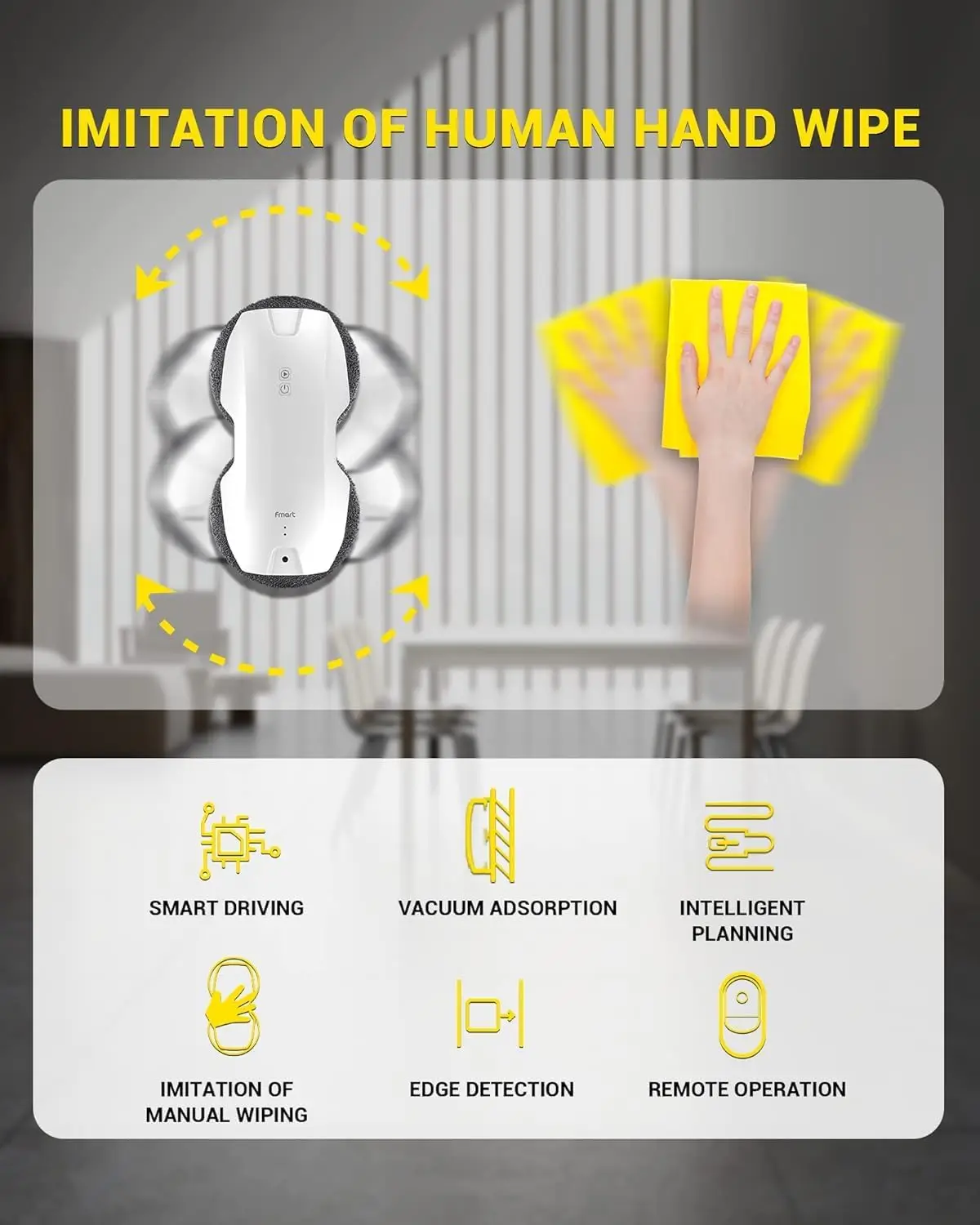 AI Intelligent Path Planning, Edge Detection Technology Automatic Window Cleaner 2