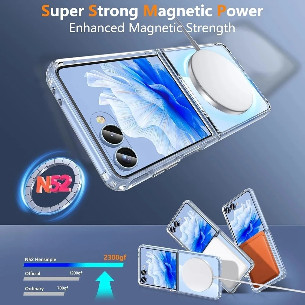 Clear Shockproof Magnetic Phone Case with MagSafe Compatibility