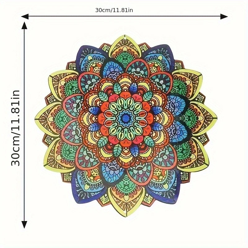 Wind chime 3D colorful wind spinning mandala 12 Inch foldable rotating garden metal chime peacock flower