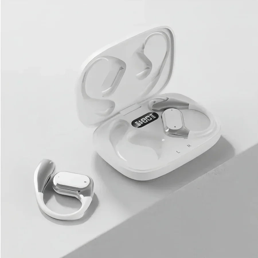 Enhanced Bluetooth Ear Hook Earbuds - HiFi Stereo Wireless Headphones with LED Display and Long Battery Life