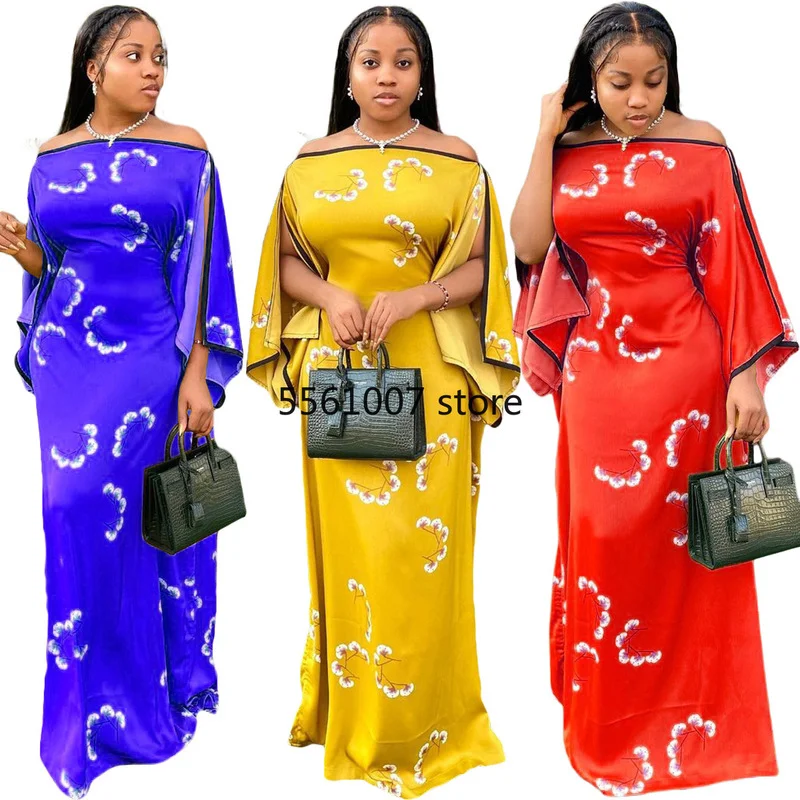 2022 Summer Fashion Style African Women Short Sleeve Polyester Printing  Long Dress Maxi Dress African Dresses For Women - Africa Clothing -  AliExpress