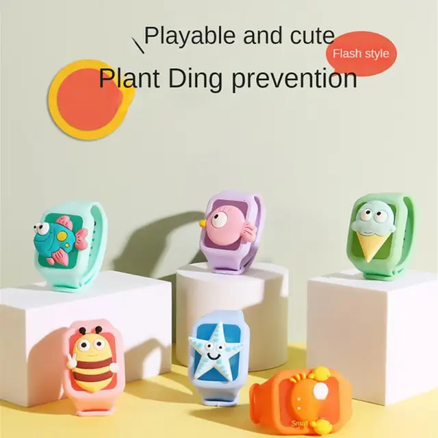 Szúnyogriasztó Könnyűsúlyú Nyári Aranyos Rajzfilm Flash Forgó Szilikon Szúnyogtaszító Karkötő Biztonságos Nem Mérgező Gyermekek - Image 5