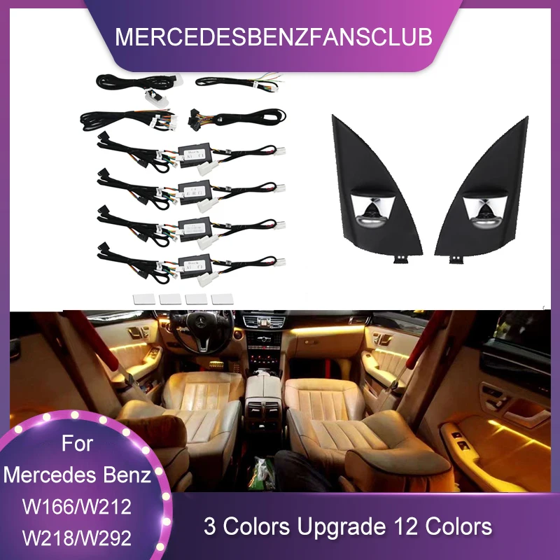 

Ambient Light Cable Original 3 Colors Upgrade 12/64 Colors For Mercedes Benz W166 W212 W218 W292 W221 GLE Car Decorate LED Lamp