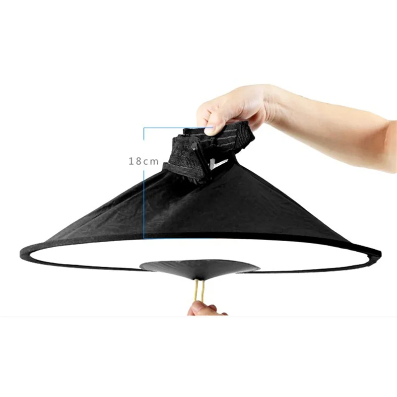 B63B-2X 범용 44Cm 라운드 플래시 소프트 박스 카메라 플래시 용 휴대용 접이식 스타일 스피드 라이트 디퓨저 리플렉터 스트랩