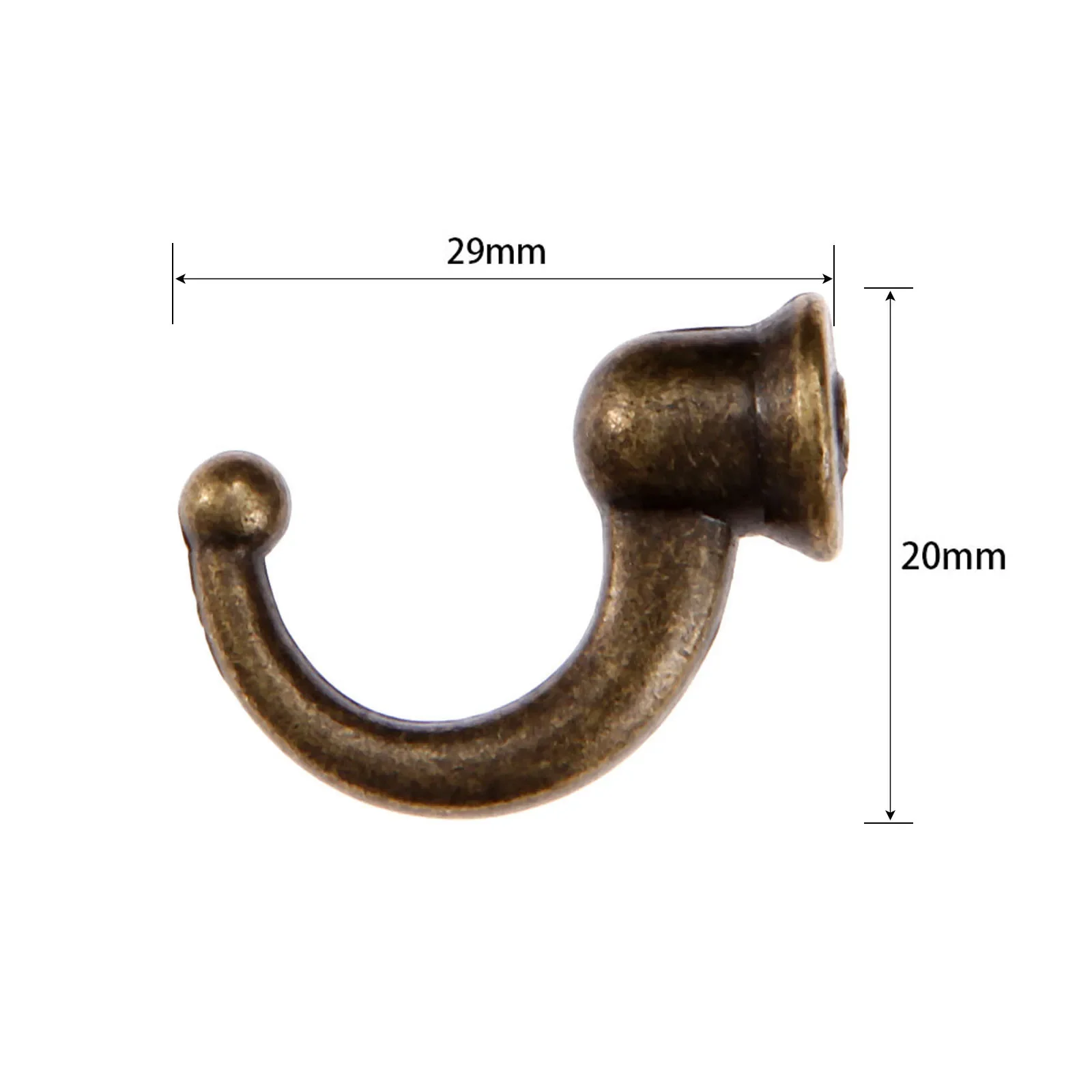 Deurhaak en vanger 40 mm messing brons | Online Deurbeslagshop