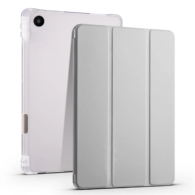 Elegant Trifold PU Leather Tablet Case with Pen Holder and Soft Back Stand - 10.1 Inch