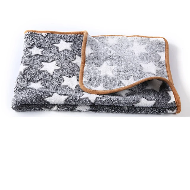 Soft And Fluffy Pet Dog Blanket Cute Star Printing Pet Mat Warm Breathable Skin Friendly Cats And Dogs Bed Blanket Pet Supplies 4