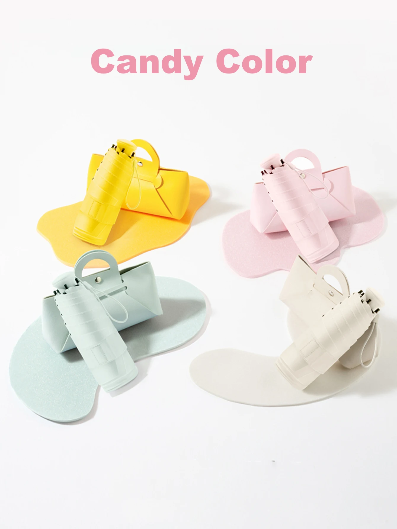 Xiaomi Capsule Umbrella Portable Mini Sunshade Sunscreen Rain Umbrella Rubber Alloy Handle Foldable Sun Rain Dual Use