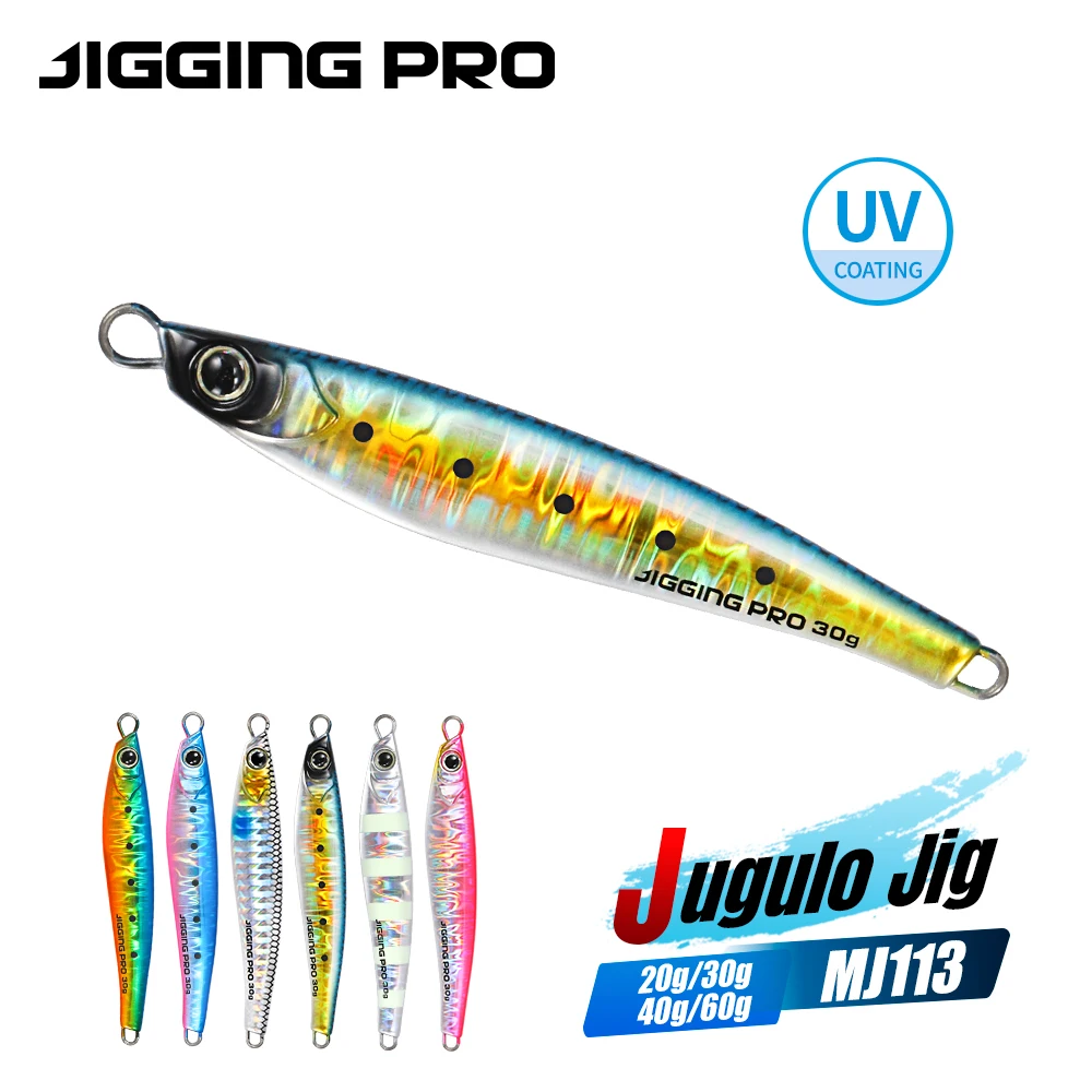 JIGGING Pro Meerbarsch-Angelköder Jugulo Jig 20g 30g 40g 60g Ufer-Wurfköder Salzwasser Metall-Jig Künstlicher Köder Angelzubehör – Detail 1