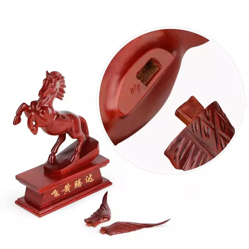 Solid Wooden Horse Statue for Home Decoration, Living Room and Office Decoration, Modern Art