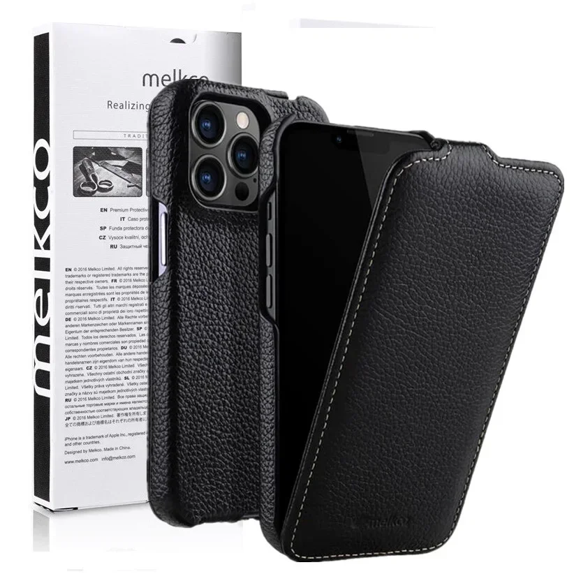 Melkco Premium Vertical Genuine Leather Case - First Layer Cowhide Cover