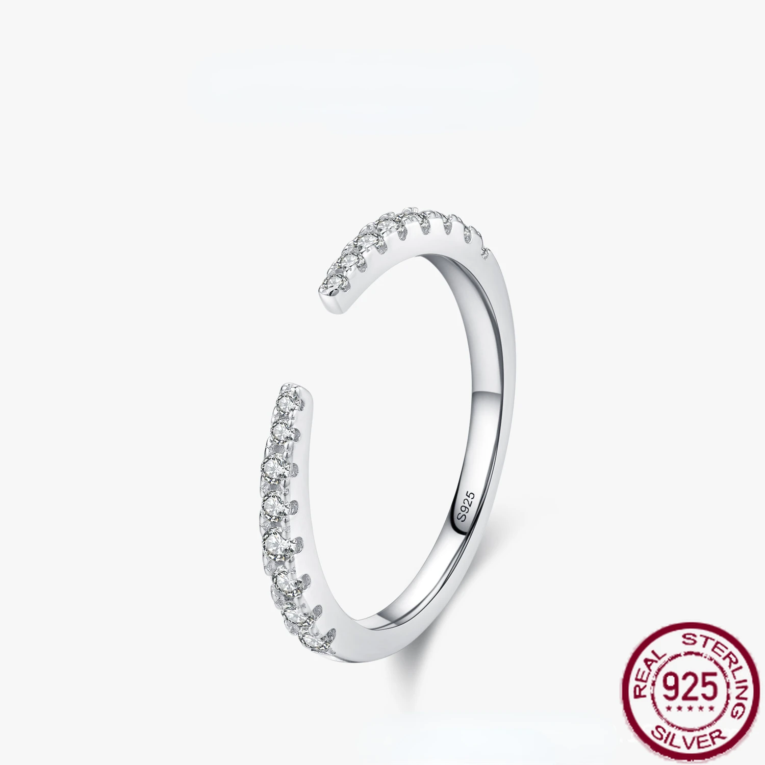 

Кольцо из серебра S925 пробы, открытое темпераментное модное и холодное, уникальный дизайн, модное и Универсальное кольцо, ювелирные изделия для женщин