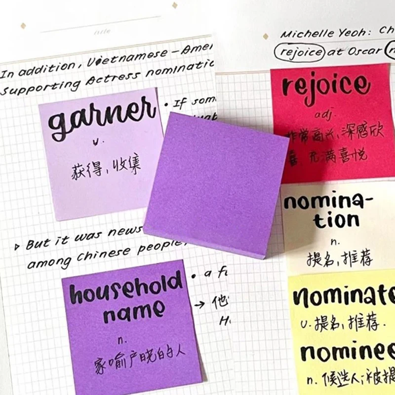 

Прозрачные Стикеры для заметок, 100 листов, водонепроницаемые стикеры N Times, блокнот для записей, школьные канцелярские принадлежности, офисные принадлежности