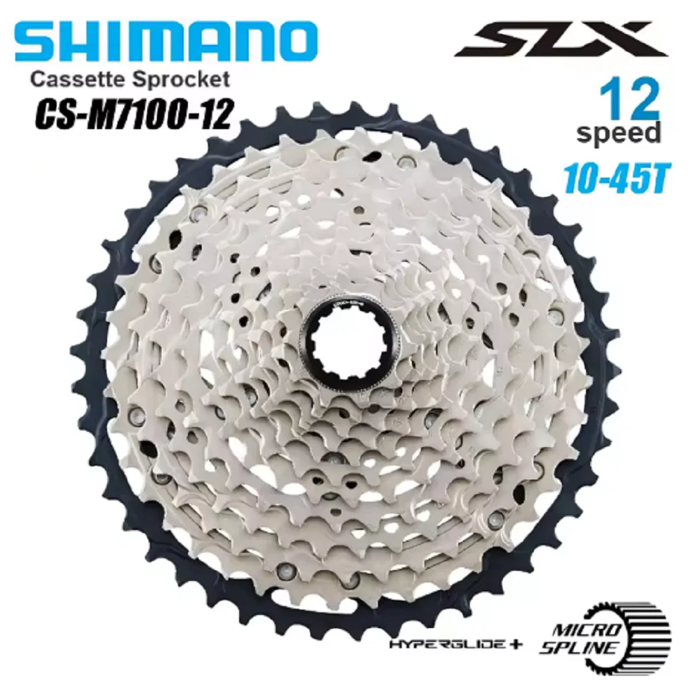 パーツ shimano CS-M7100(10-51T) SLX 12s Shimano SLX CS-M7100 Cassette (Silver/Black) (12 Speed