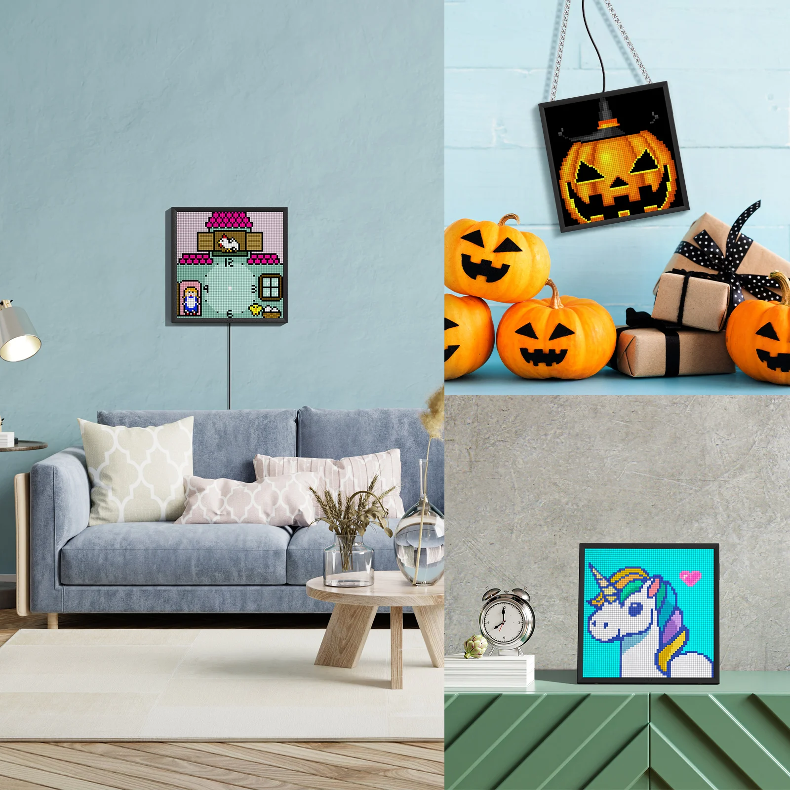 Divoom Pixoo 64 WiFi Pixel Art Display WiFi Cloud Digital Frame with APP Control,64 X 64 LED Panel  for Gaming Room Decoration view 6