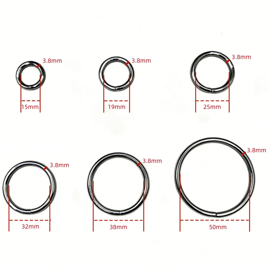 10-40pcs Metal O Ring Buckle 15-50mm Bag Strap Belt Webbing Clasps DIY Hardware Accessories