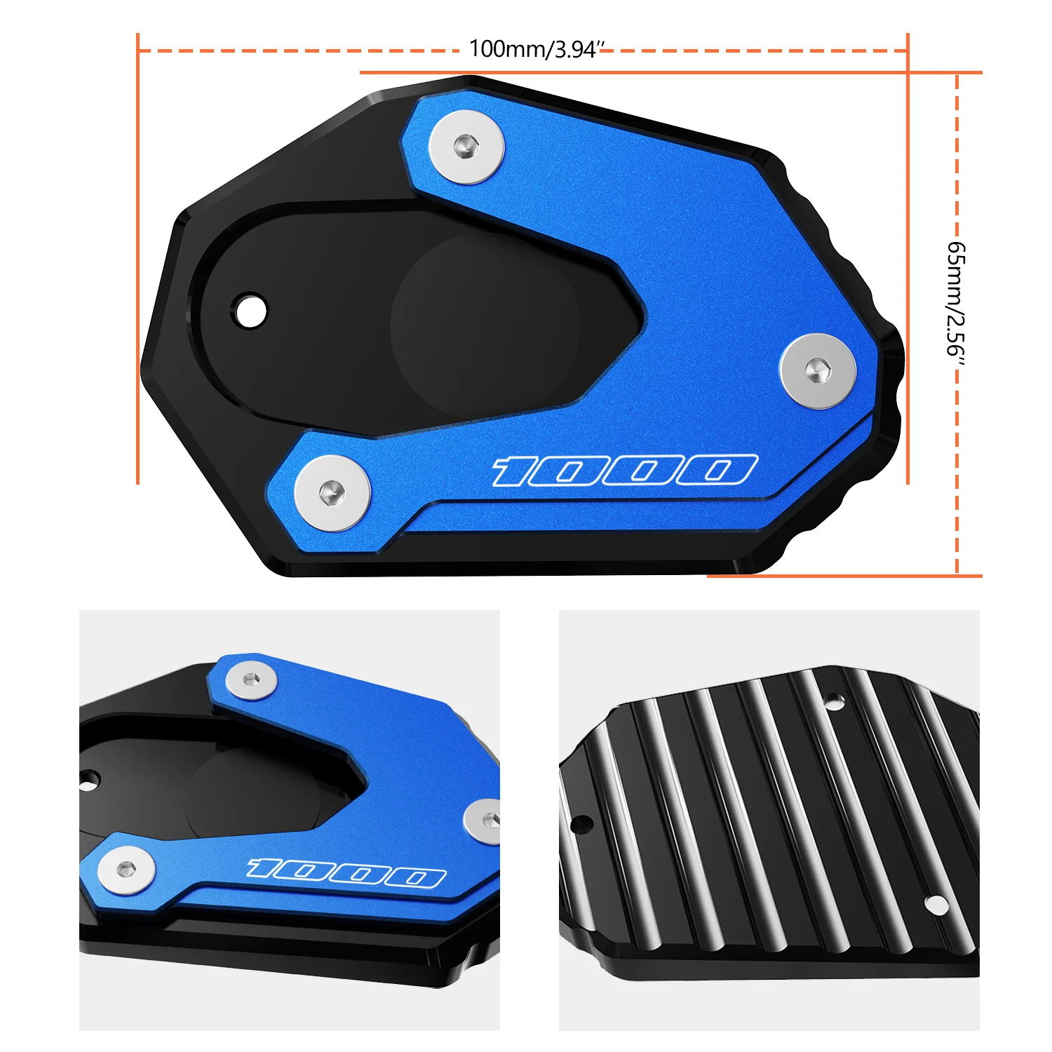 Motorcycle Kickstand Pad Side Stand Enlarger Extension Plate Support