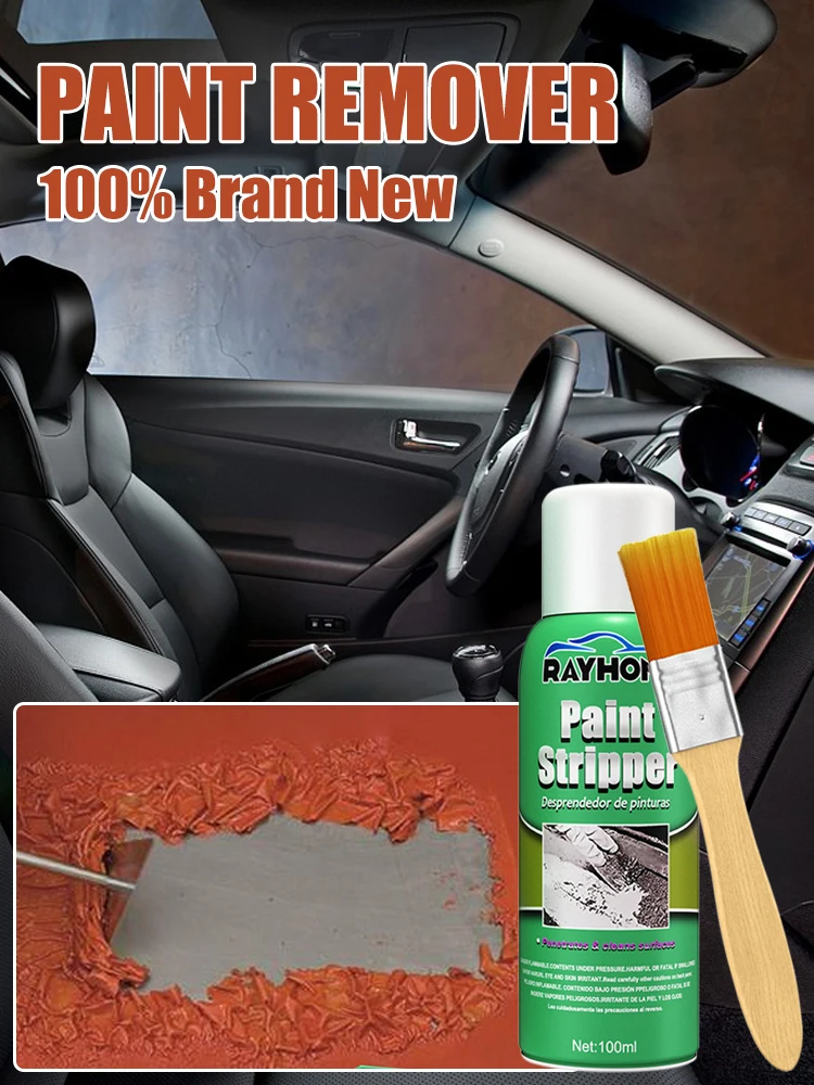 100ml Car Paint Remover Metal Surface Paint Stripper High Efficiency for Auto Wall Marine Paint Graffiti Correction with Brush