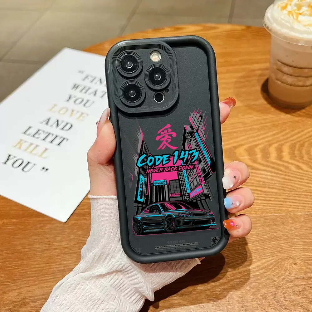 JDM Drift Car Racing Design Soft Phone Case