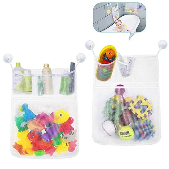 Baby Bath Toy Storage Bag with Suckers Mesh Net Bag for Toys Baby Toys Organizer Holder Children Water Toys Accessaries 45*35cm 4