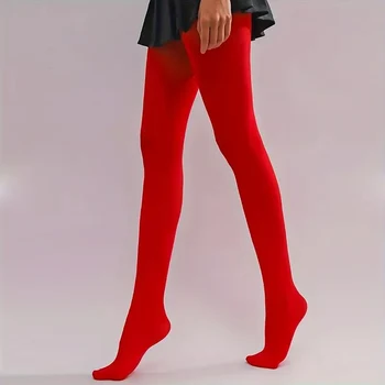 1/2/5 Pairs Big Red Tights Spring and Autumn Thin Stockings Can Be Worn All Seasons Girls Dance Tights Novel and Festive Birth