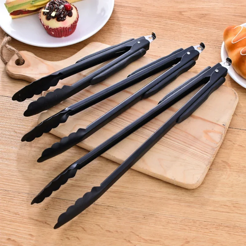 Food Tongs Silicone BBQ Grilling Salad Serving Non-Stick