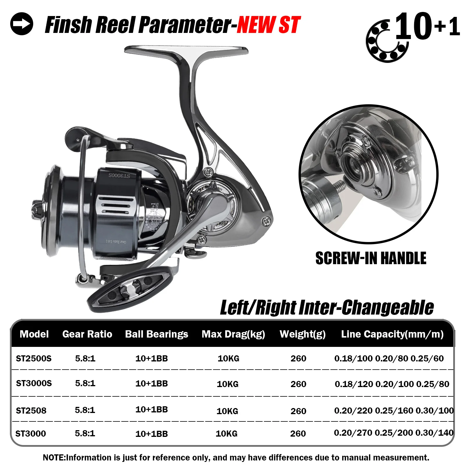 2023 Fishing Reel Spinning Coil Super Light 10+1BB Stainless Steel Bearing  5.8:1 Sea Saltwater Waterproof Tackle For Bass Pike
