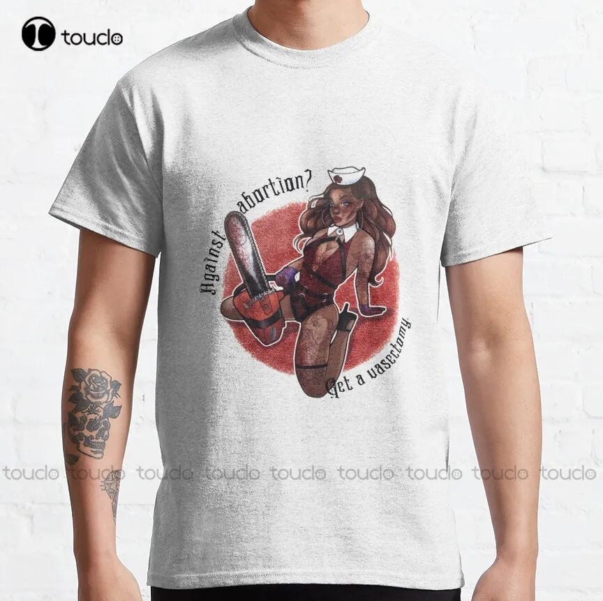 

Vasectomy Meme Sexy Girl Classic T-Shirt Mens Short Sleeve Shirts Casual Custom Aldult Teen Unisex Digital Printing Tee Shirts