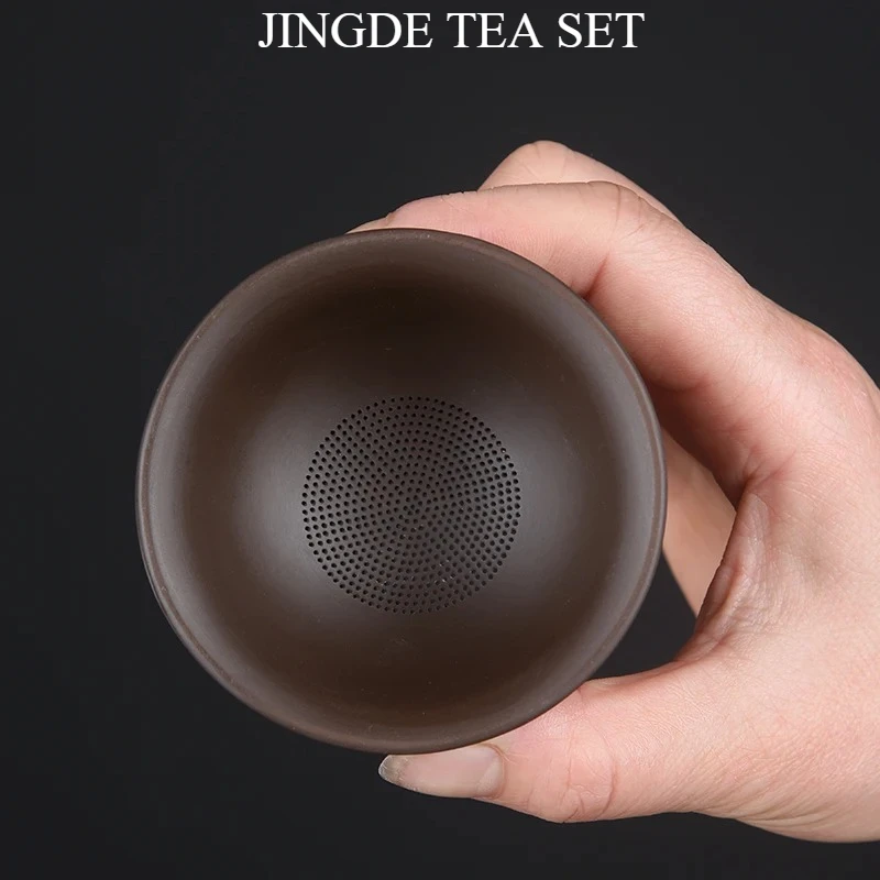 Purple Clay Tea Strainer/filter/tea Water Separator/ceramic Kung Fu Tea Set Accessories